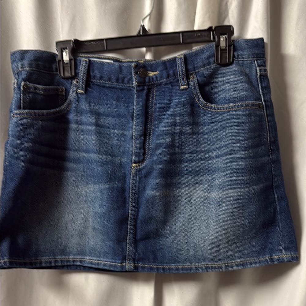Blue Denim Mini Skirt